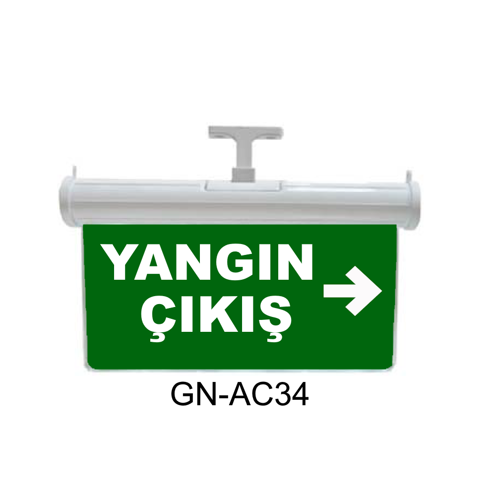 Işıklı Acil Çıkış Levhası (Yangın Çıkış Sağ Ok) GN-AC34